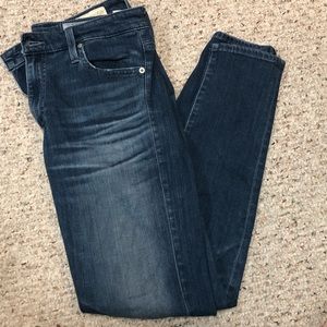 Dark wash skinny jeans